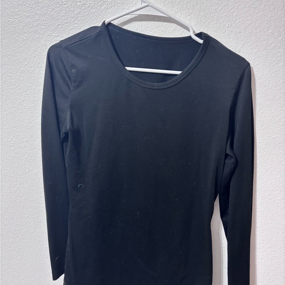 Source Unknown Elegant Black Long Sleeve Tee